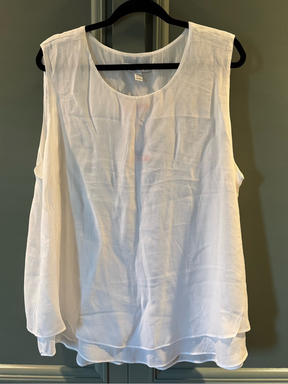 NWT Cristina B Women’s White Sleeveless Layered Shell Top